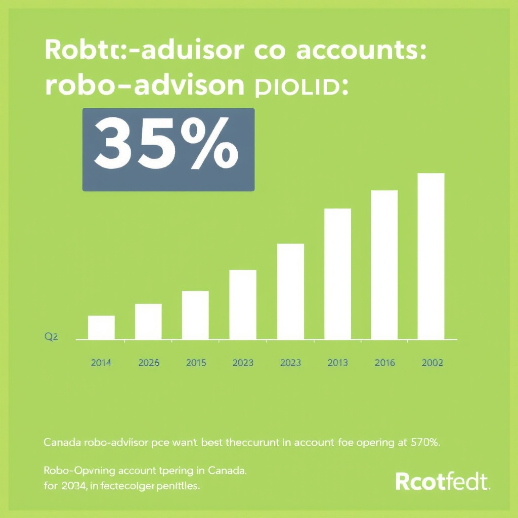 Bar chart showing 35% growth in robo-advisor account openings in Canada during Q3 2024 compared to previous quarters